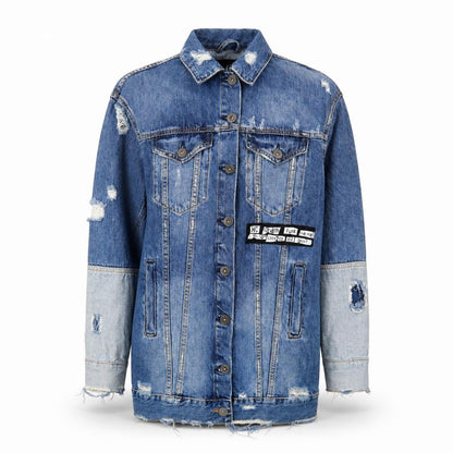 RESERVED Womens Blue Jacket Size 6 Button - Distressed