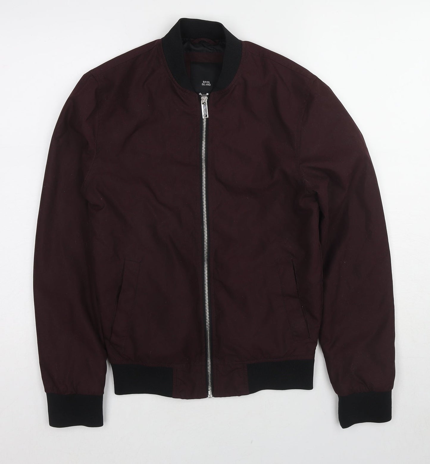 River Island Mens Red Jacket Size 2XS Zip