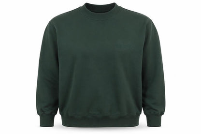 Blue Base Womens Green Cotton Pullover Sweatshirt Size L Pullover
