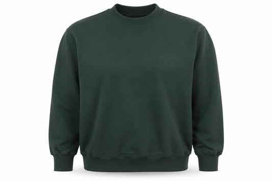 Blue Base Womens Green Cotton Pullover Sweatshirt Size L Pullover