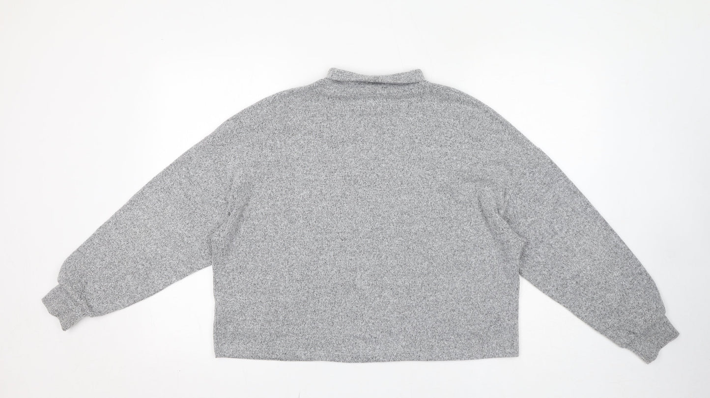 New Look Womens Grey Roll Neck Polyester Pullover Jumper Size S