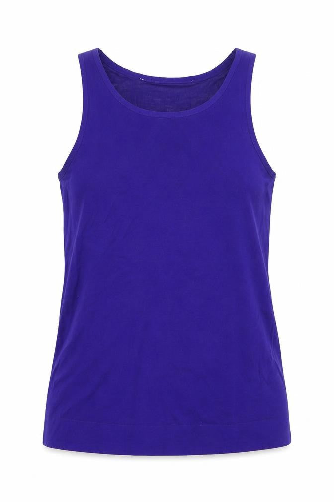 French Connection Womens Purple Polyester Basic Tank Size XS Round Neck