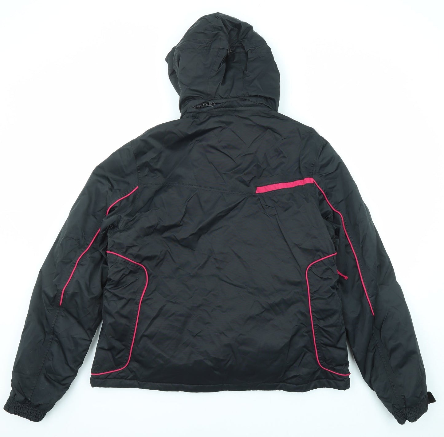 Parallel Womens Black Windbreaker Jacket Size 16 Zip