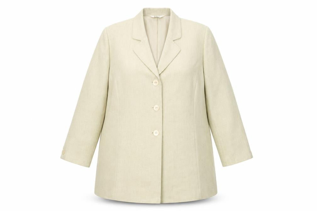 ELVI Womens Beige Jacket Blazer Size 20 Button