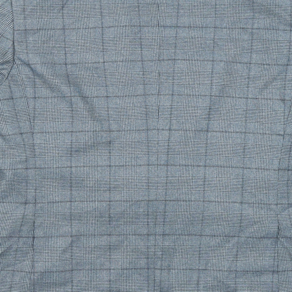 Skopes Mens Blue Plaid Polyester Jacket Suit Jacket Size 42 Regular