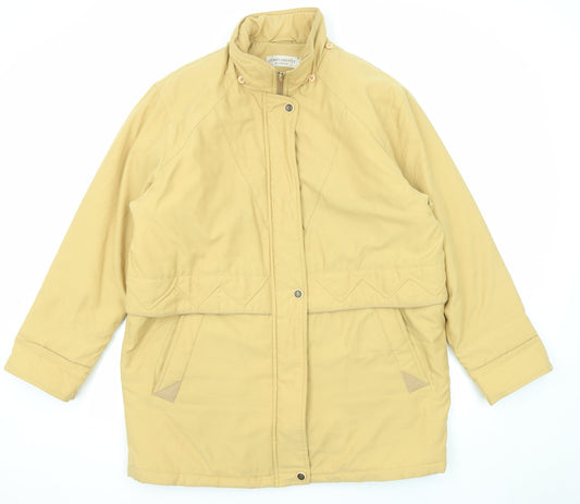 Compliments Womens Yellow Jacket Size 16 Zip
