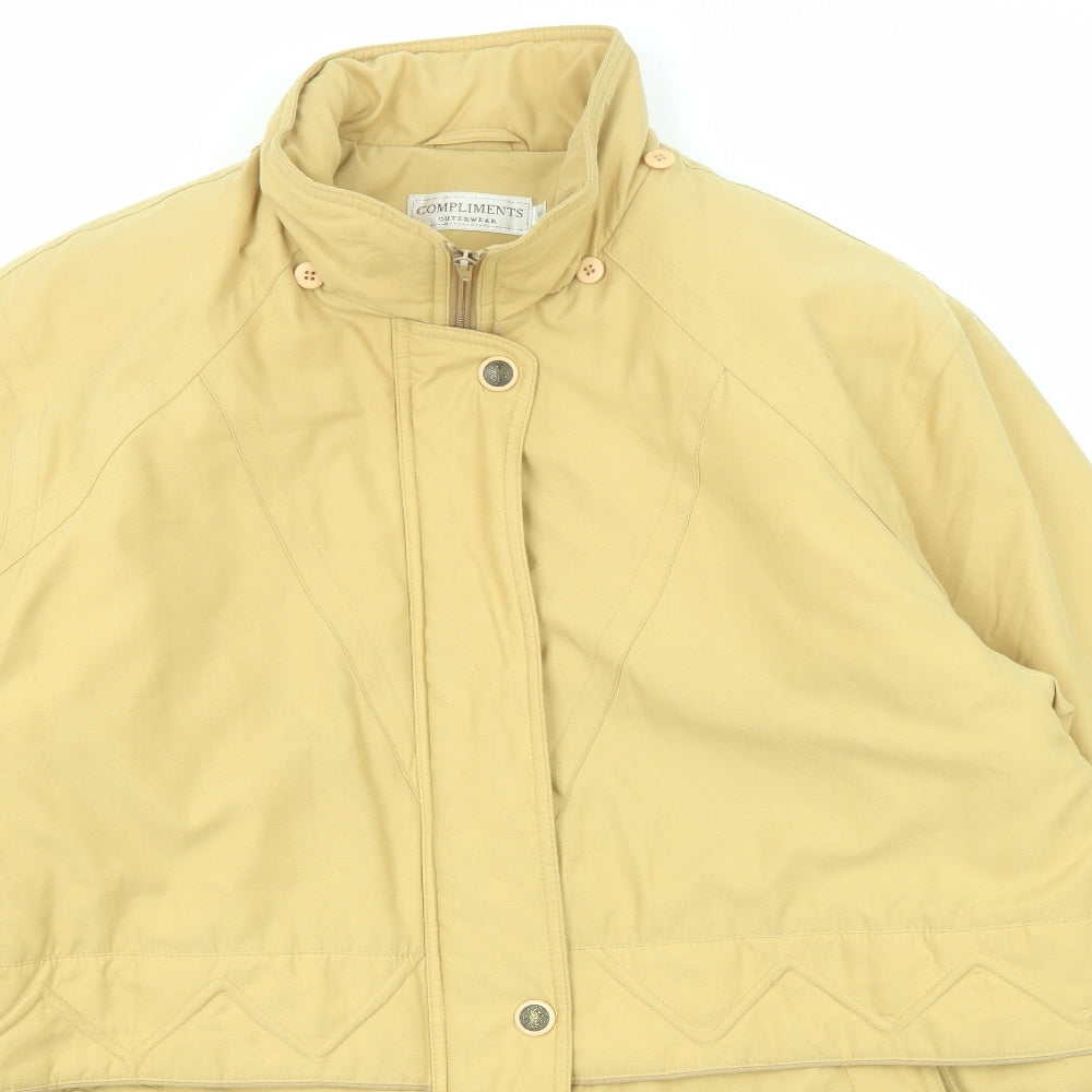 Compliments Womens Yellow Jacket Size 16 Zip
