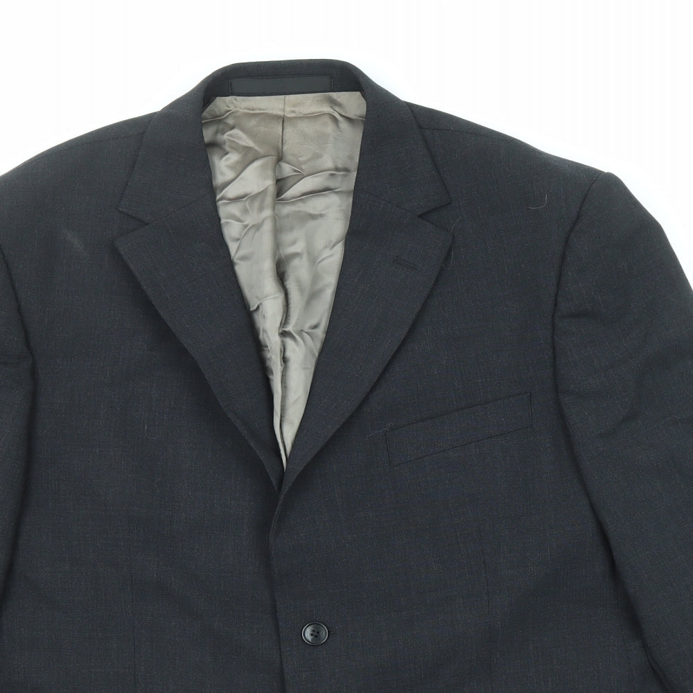 Marks and Spencer Mens Black Wool Jacket Suit Jacket Size 42 Regular