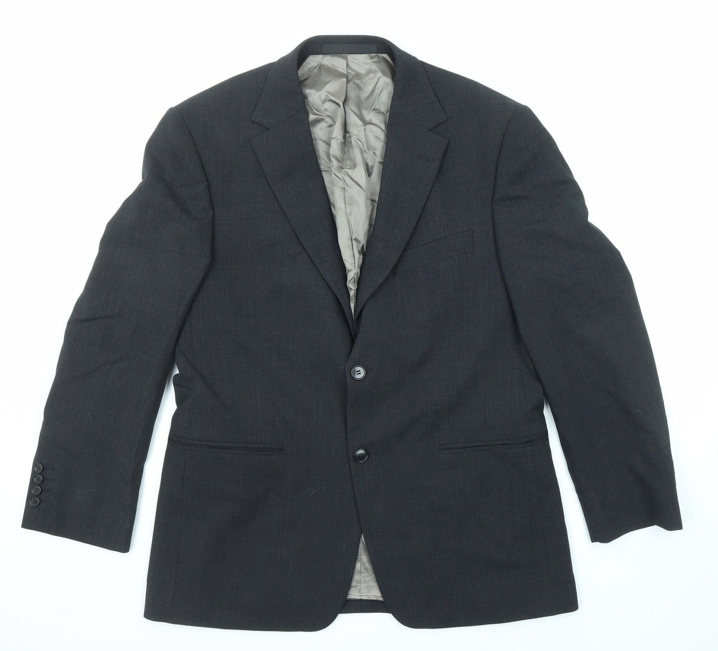 Marks and Spencer Mens Black Wool Jacket Suit Jacket Size 40 Regular
