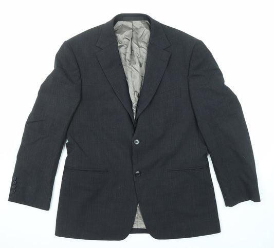 Marks and Spencer Mens Black Wool Jacket Suit Jacket Size 40 Regular