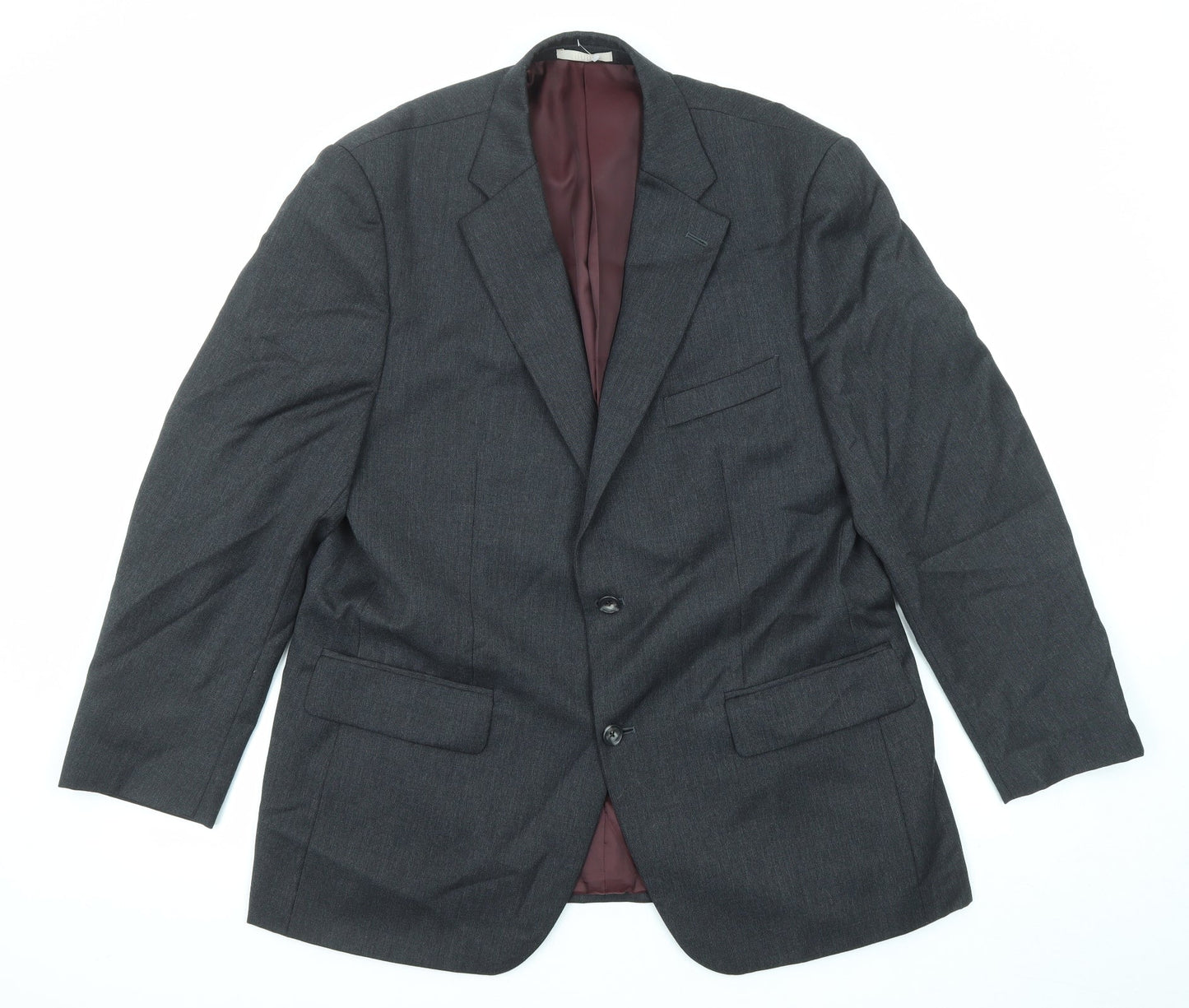 Greenwoods Mens Black Wool Jacket Suit Jacket Size 42 Regular