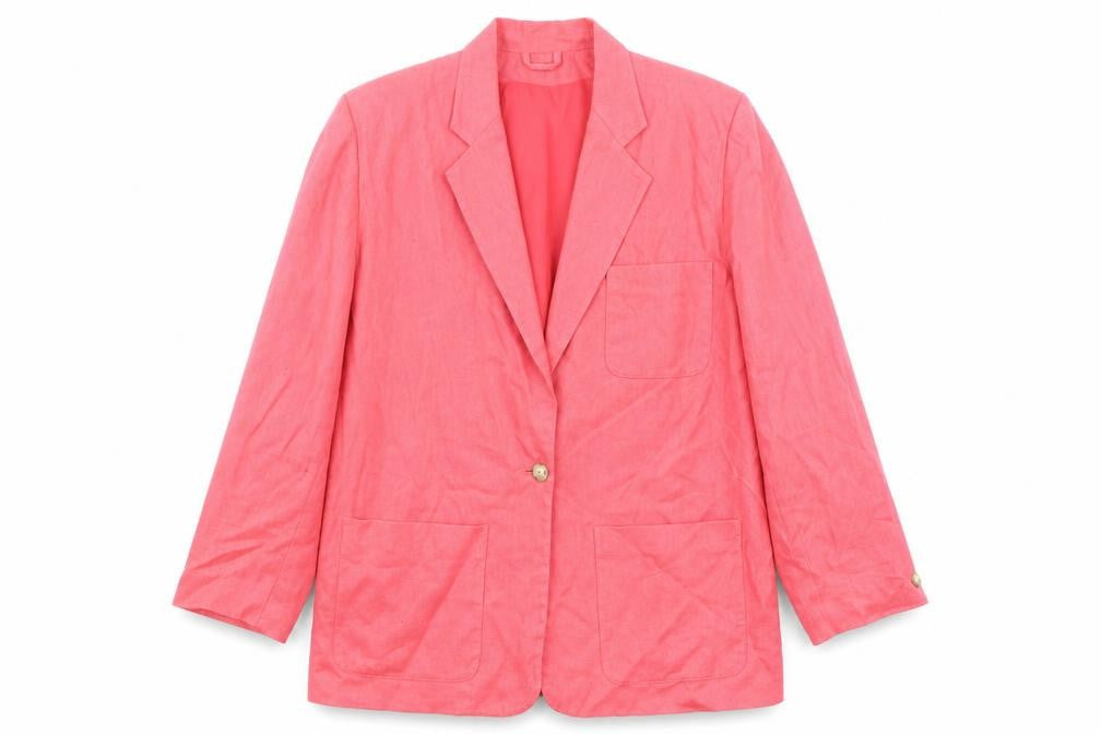 Eddie Bauer Womens Pink Jacket Blazer Size L Button