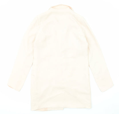 VILA Womens Pink Jacket Blazer Size M Button - Longline