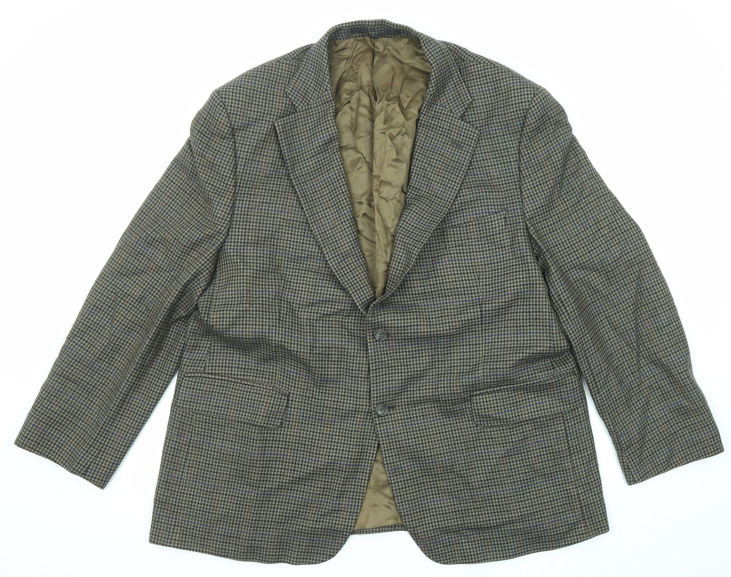 Marks and Spencer Mens Multicoloured Geometric Wool Jacket Suit Jacket Size 46 Regular