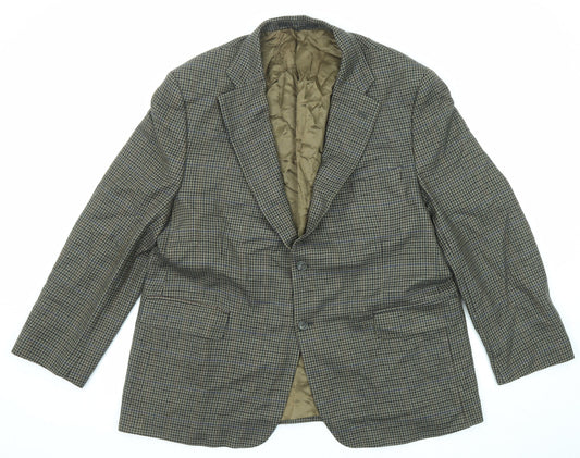 Marks and Spencer Mens Multicoloured Geometric Wool Jacket Suit Jacket Size 46 Regular