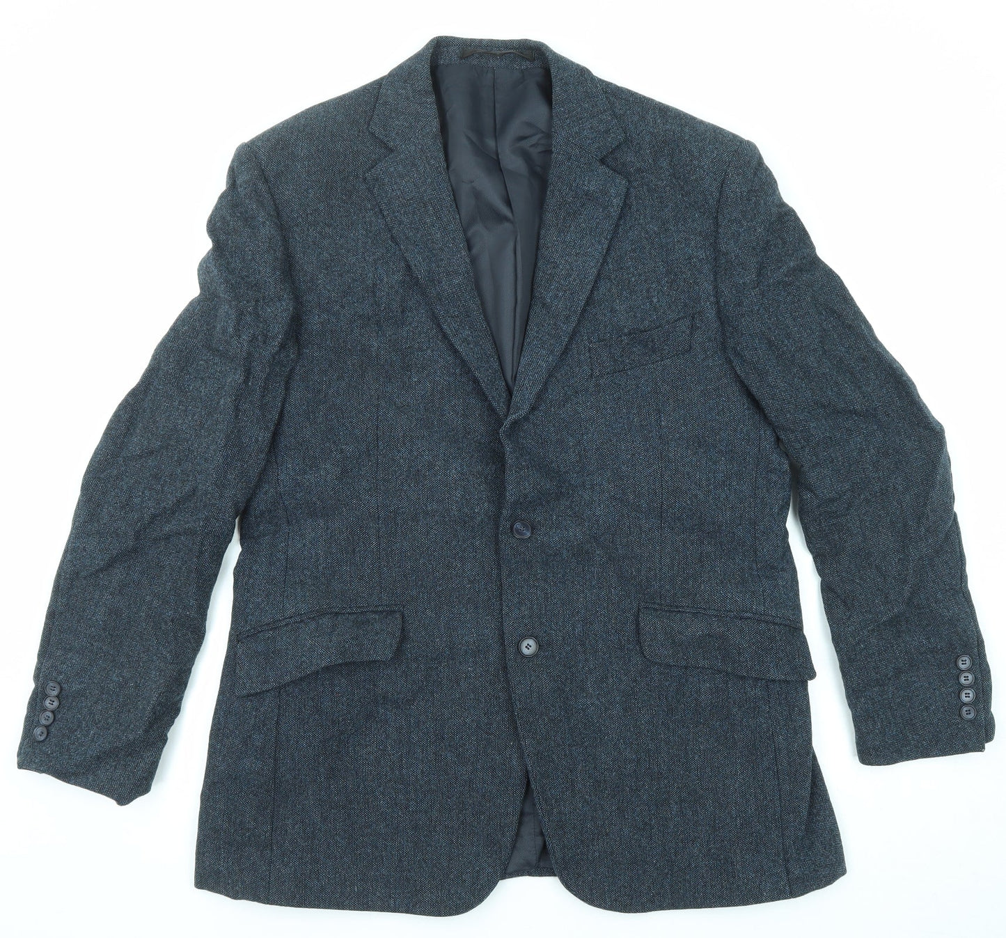 Marks and Spencer Mens Blue Wool Jacket Suit Jacket Size 42 Regular