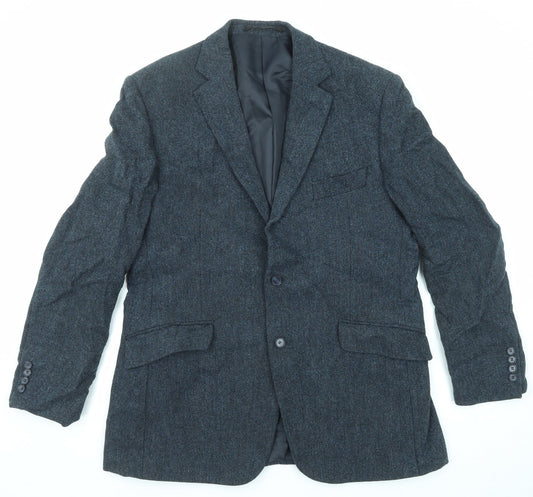 Marks and Spencer Mens Blue Wool Jacket Suit Jacket Size 42 Regular