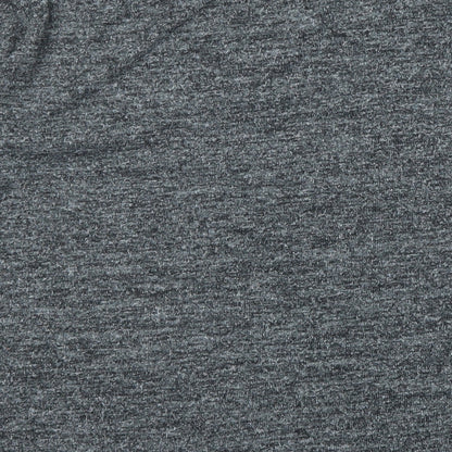 Zara Womens Grey Viscose Basic T-Shirt Size 10 Round Neck - Try Your Luck