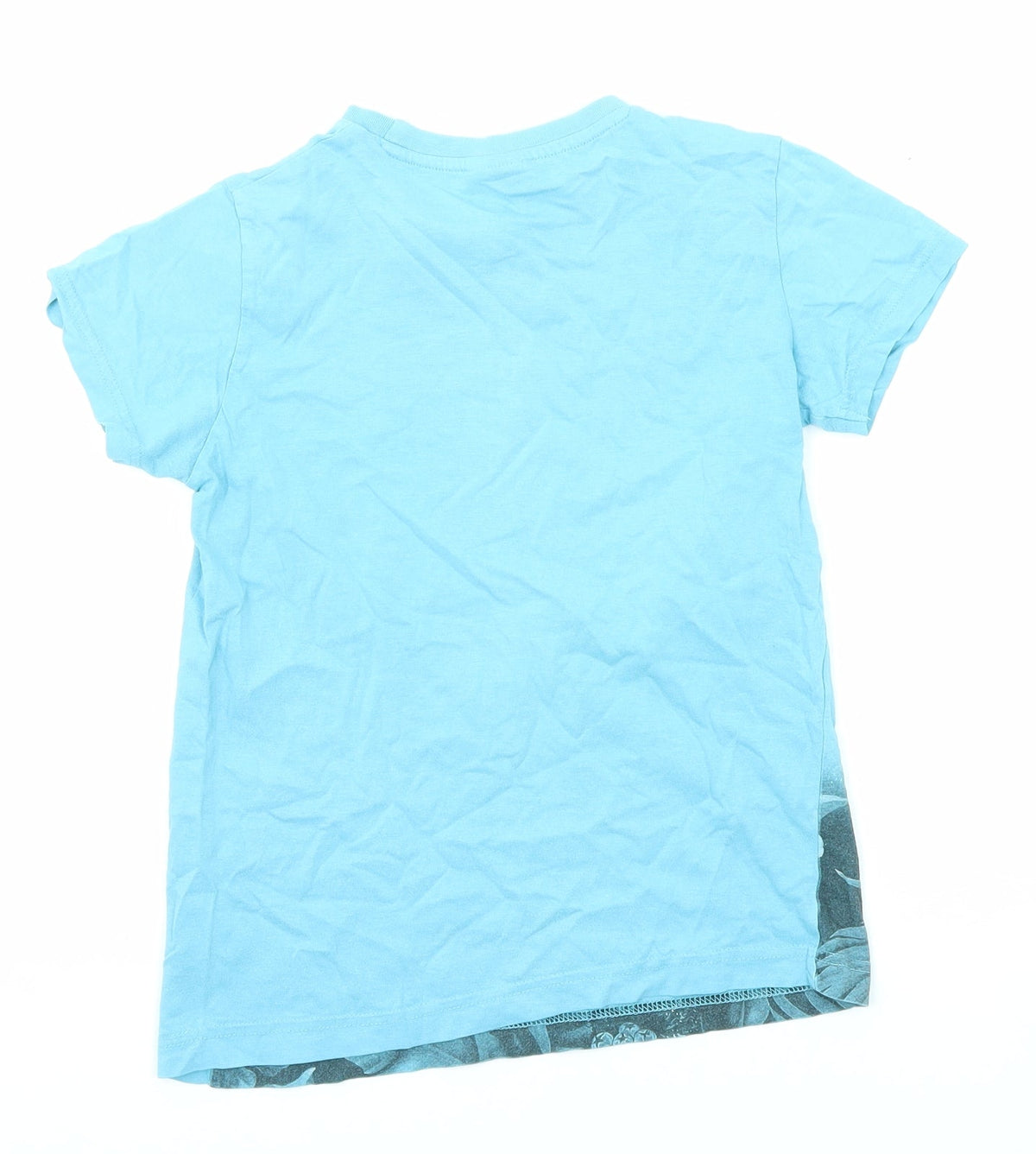 Urban Outlaws Sportswear Boys Blue Cotton Basic T-Shirt Size 9-10 Years Crew Neck Pullover