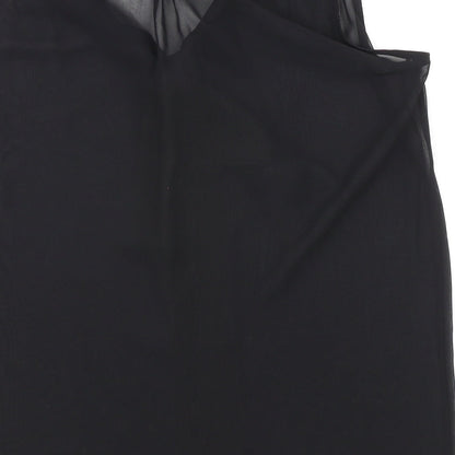 Preloved Select Womens Black Polyester Basic Blouse Size 10 Collared - Label