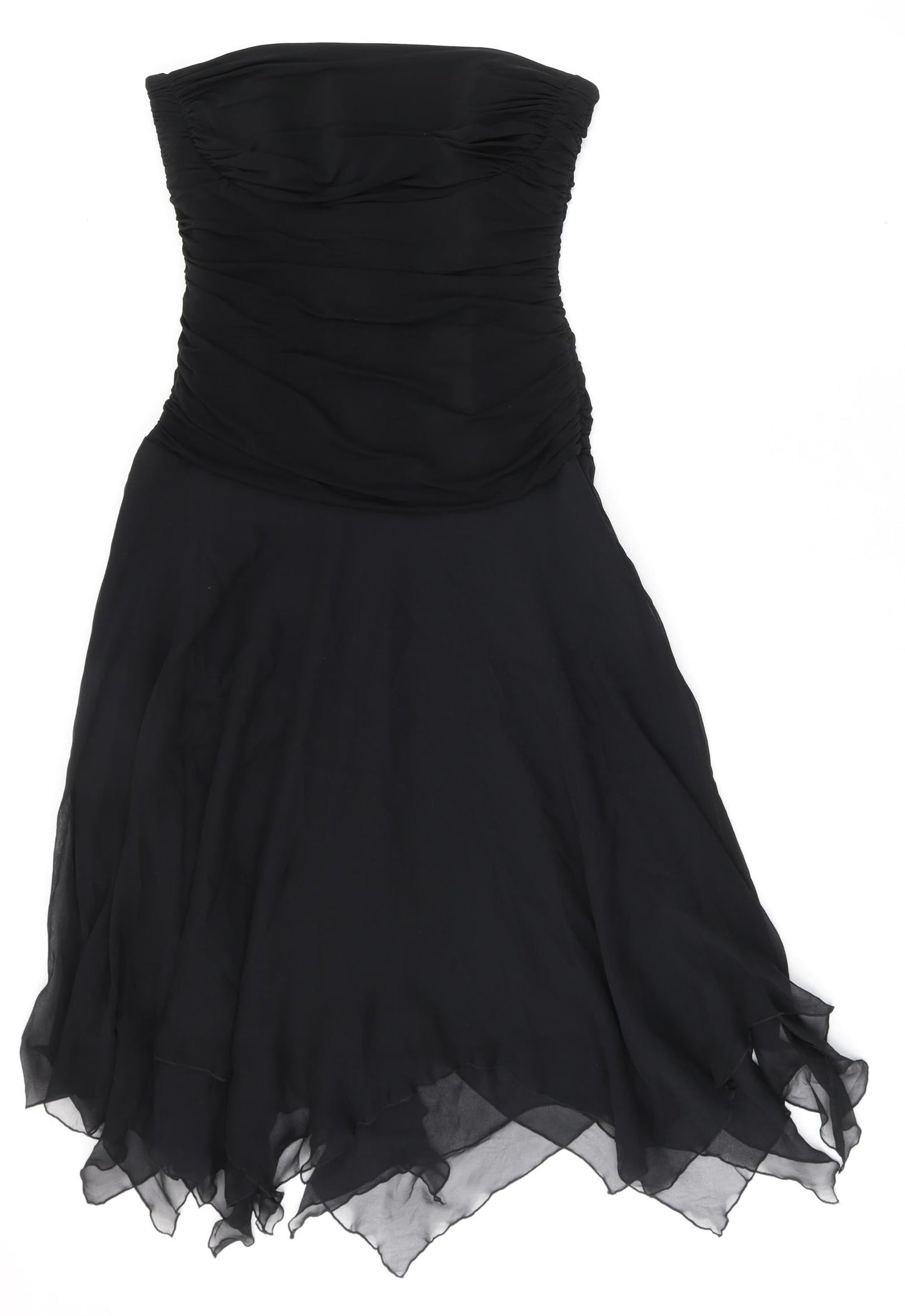 Autograph Womens Black Acetate A-Line Size 16 Square Neck Zip - Strapless