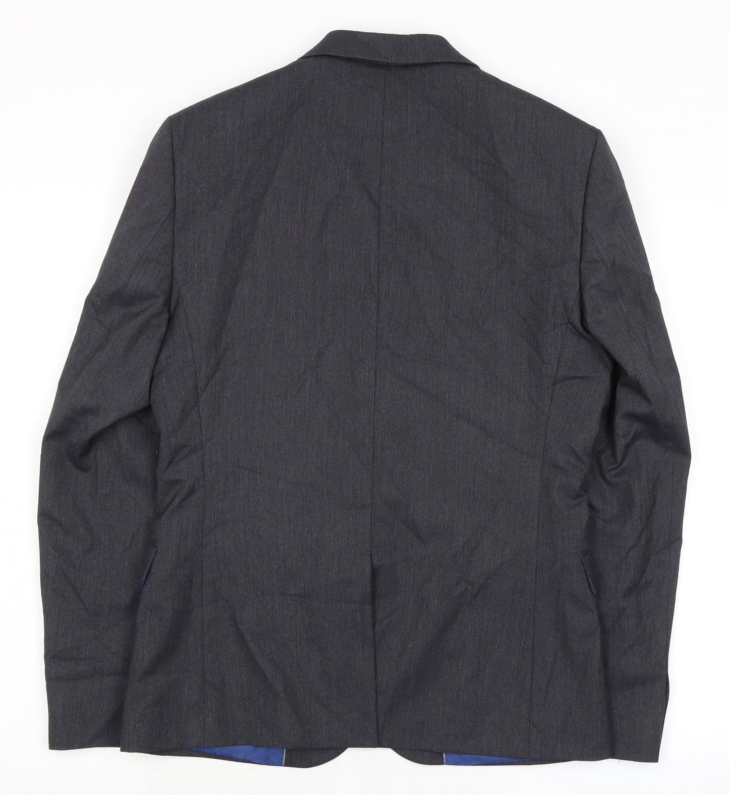 Marks and Spencer Mens Grey Polyester Jacket Suit Jacket Size 38 Regular