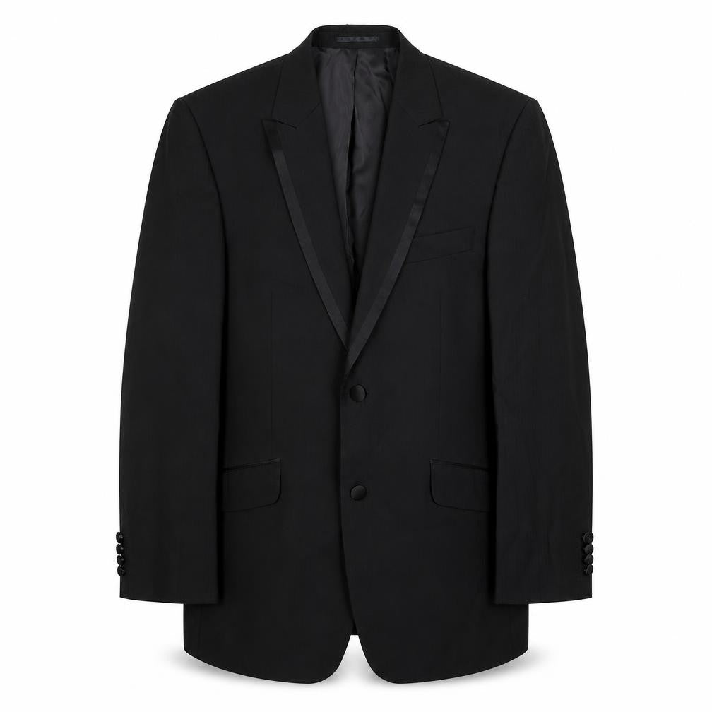 Tom English Mens Black Wool Jacket Suit Jacket Size 40 Regular