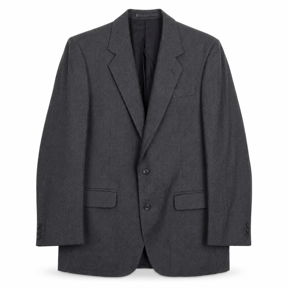 The Label Mens Grey Wool Jacket Suit Jacket Size 40 Regular