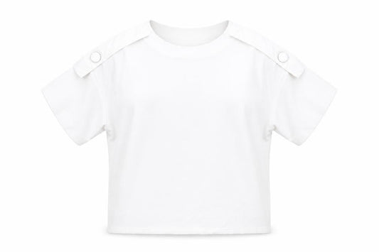 Zara Womens White Polyester Basic T-Shirt Size M Round Neck