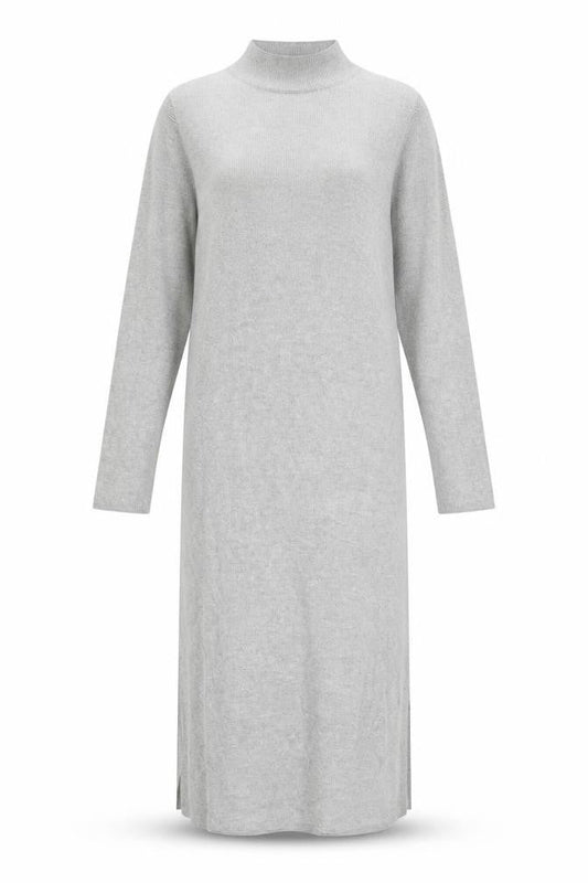 Marks & Spencer Womens Grey Viscose Jumper Dress Size XS Mock Neck Pullover