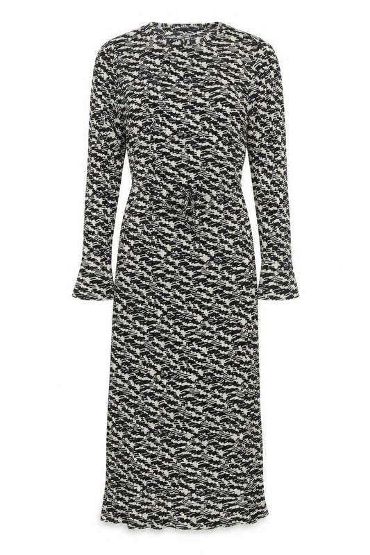 Marks & Spencer Womens Black Geometric Polyester Maxi Size 6 Round Neck Pullover