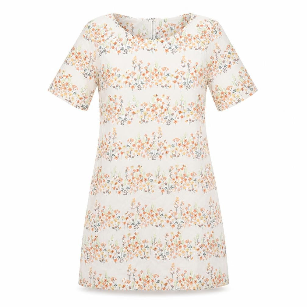 Apricot Womens Multicoloured Floral Polyester A-Line Size 10 Round Neck Zip