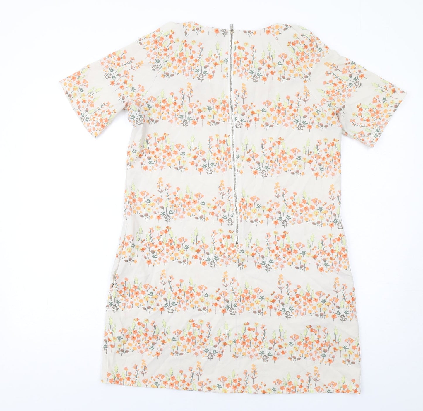 Apricot Womens Multicoloured Floral Polyester A-Line Size 10 Round Neck Zip