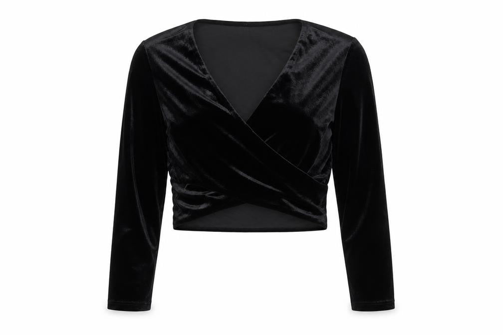 H&M Womens Black Polyester Basic Blouse Size M V-Neck