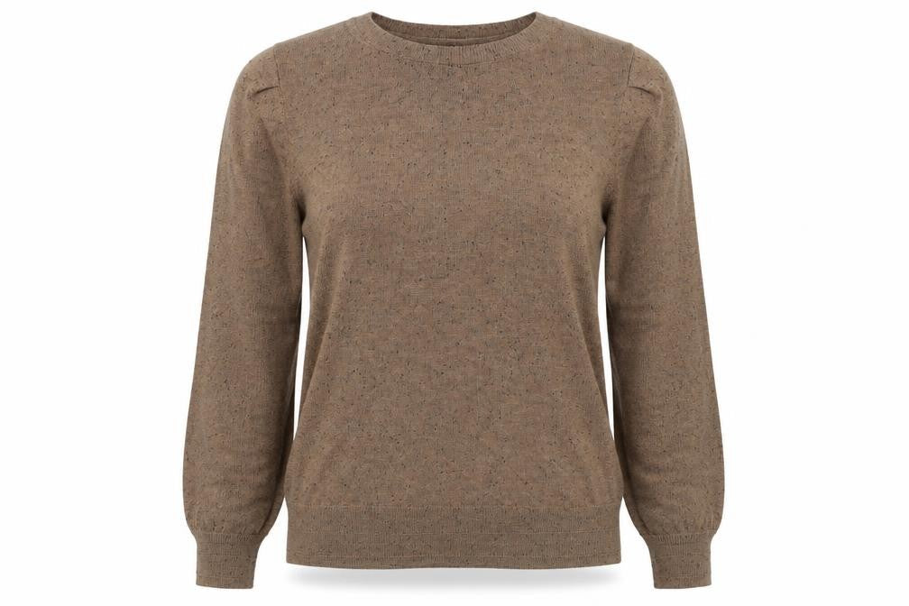 NEXT Womens Brown Round Neck Polyester Pullover Jumper Size L