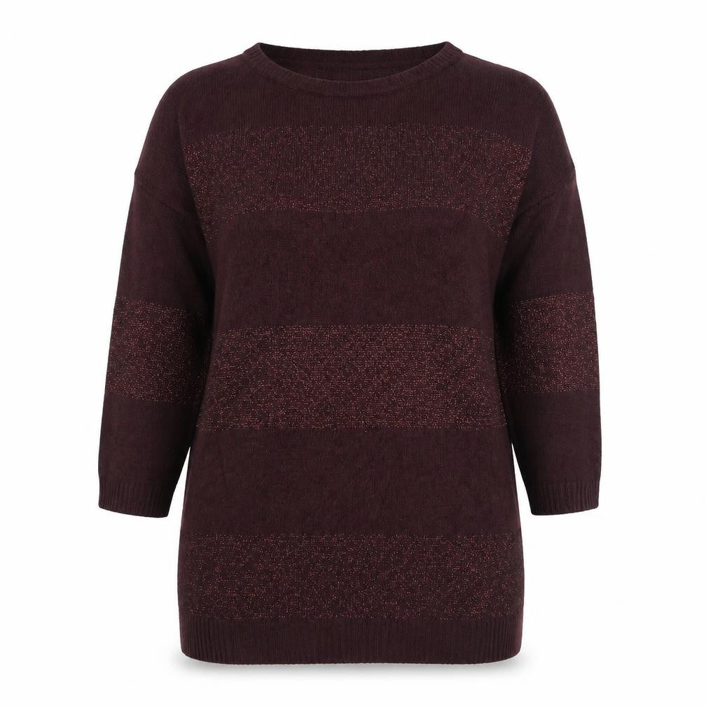 NEXT Womens Red Boat Neck Striped Viscose Pullover Jumper Size 12