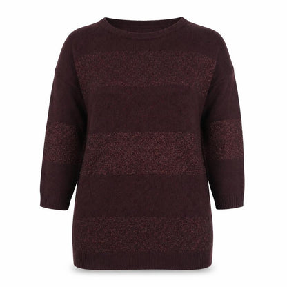 Next Womens Red Boat Neck Striped Viscose Pullover Jumper Size 12