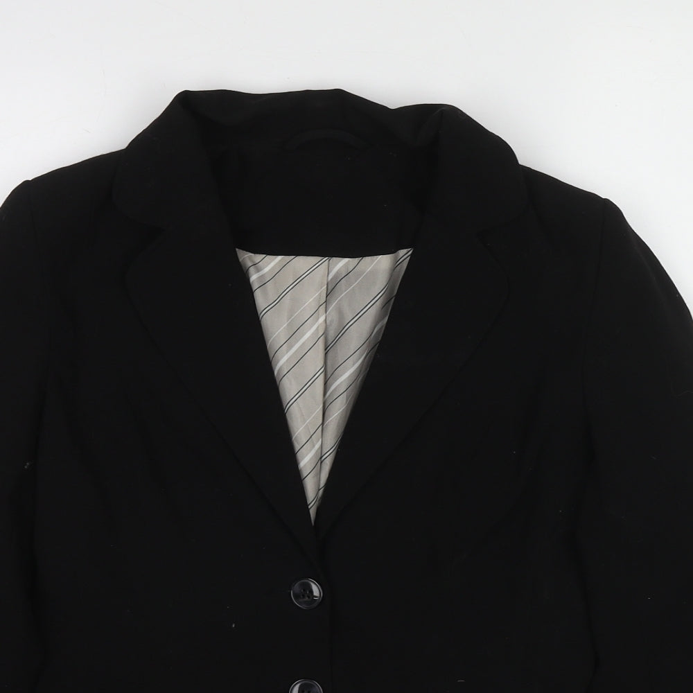 New Look Womens Black Polyester Jacket Blazer Size 10