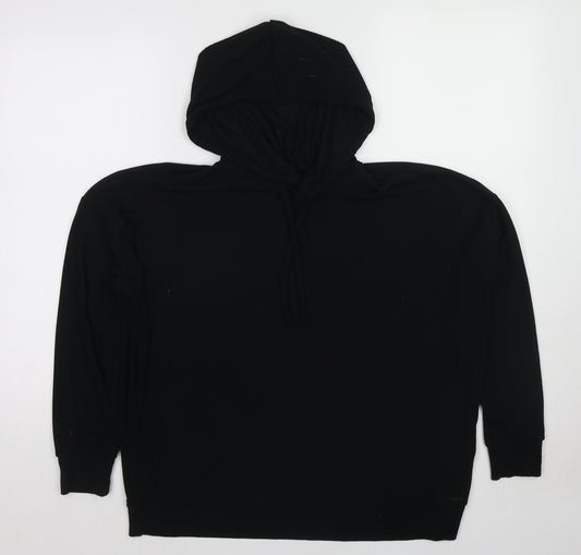USA Pro Womens Black Polyester Pullover Hoodie Size 10 Pullover