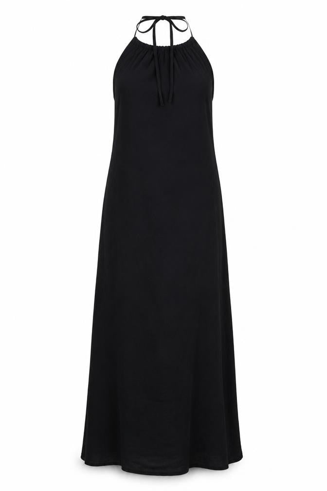 Cotton On Womens Black Polyester Maxi Size S Halter Pullover