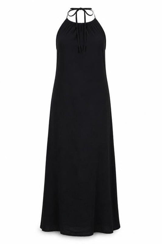 Cotton On Womens Black Polyester Maxi Size S Halter Pullover