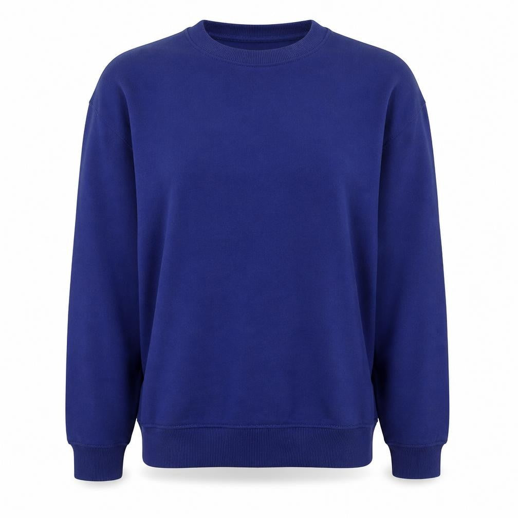 PRETTYLITTLETHING Womens Blue Cotton Pullover Sweatshirt Size S