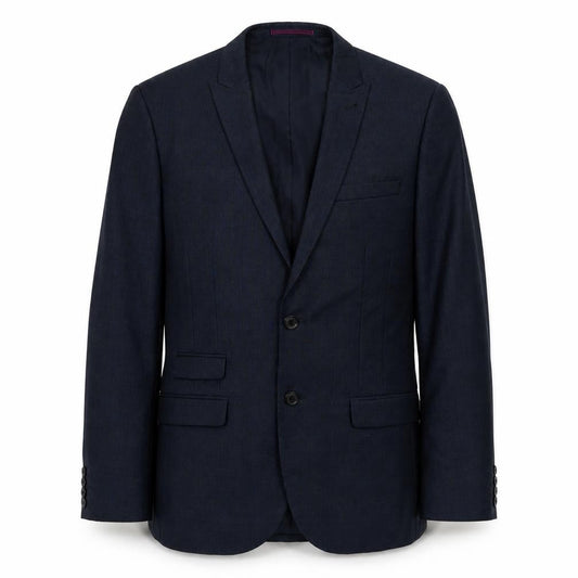 ONESIX5IVE5ive Mens Blue Plaid Polyester Jacket Suit Jacket Size 38 Regular