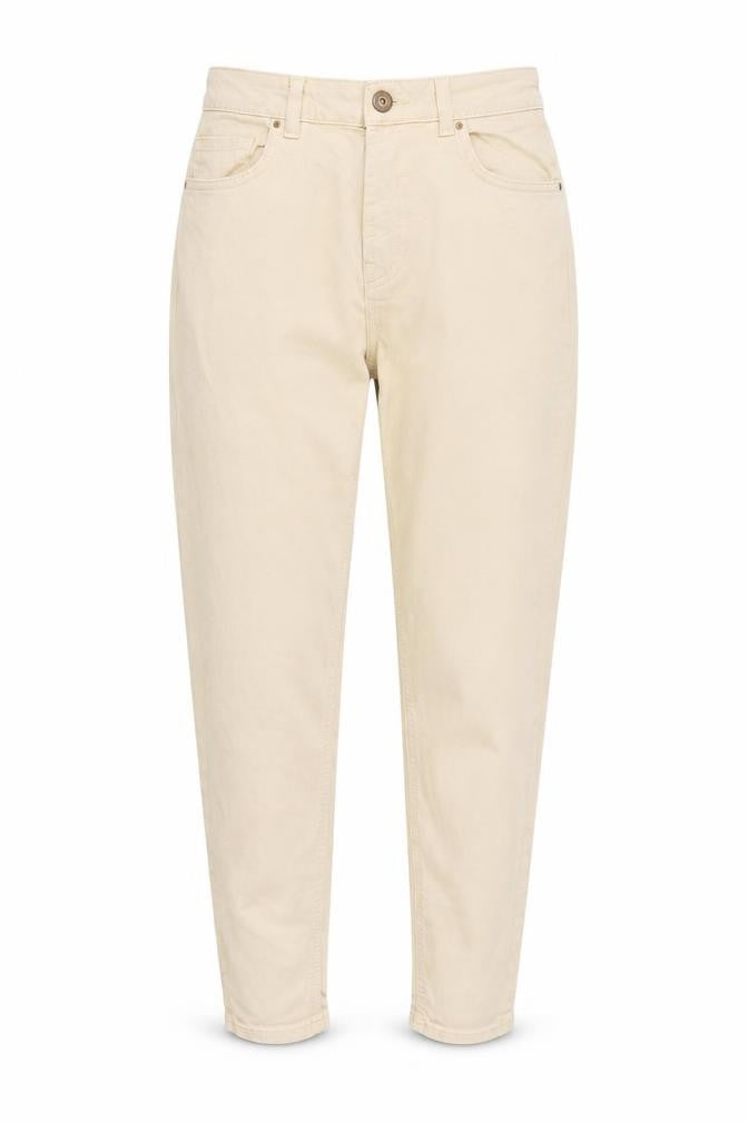 Pieces Womens Beige Cotton Tapered Jeans Size S L28 in Regular Zip