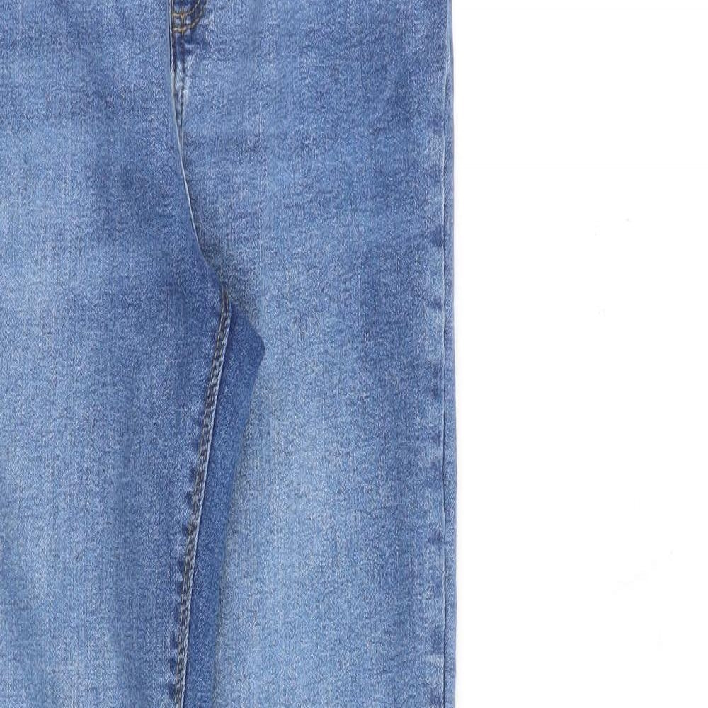Denim & Co. Womens Blue Cotton Skinny Jeans Size 10 L27 in Regular Zip