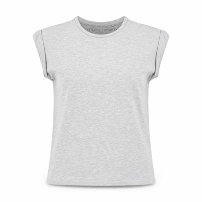 Silent Theory Womens Grey Cotton Basic T-Shirt Size 8 Round Neck