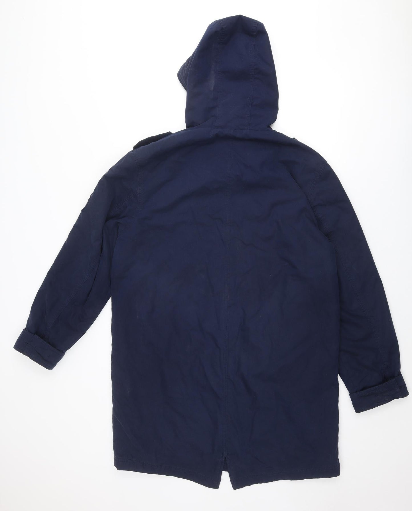 Cotton Traders Mens Blue Windbreaker Coat Size M Zip