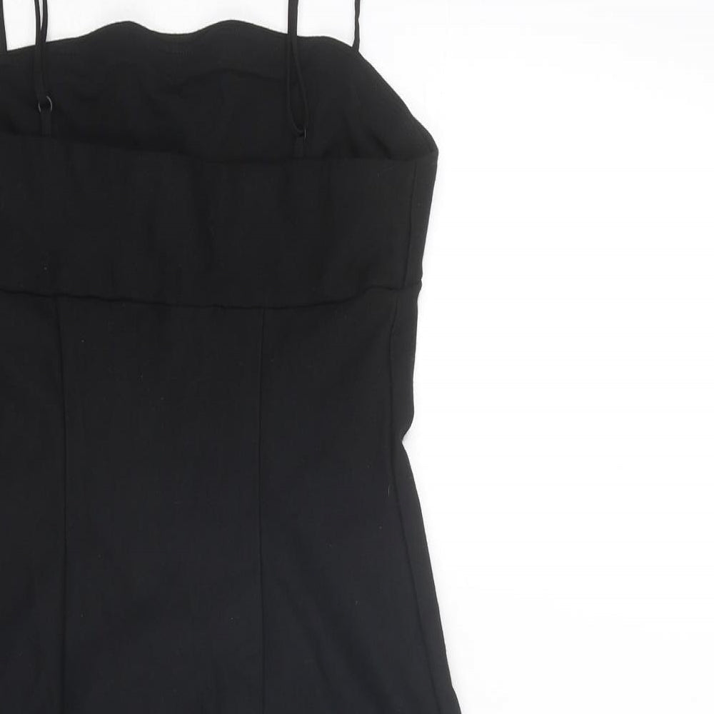 Silence + Noise Womens Black Viscose Tank Dress Size S Square Neck Pullover