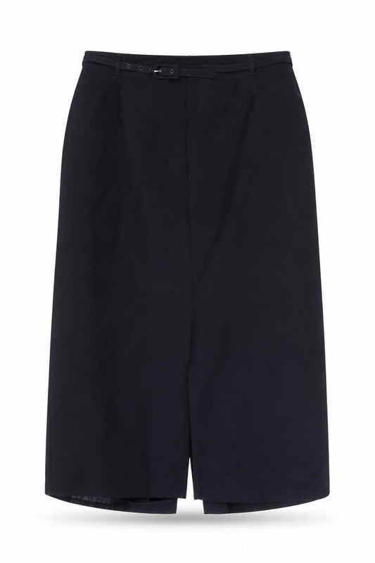 St Michael Womens Blue Polyester A-Line Skirt Size 20 Zip - Belt included