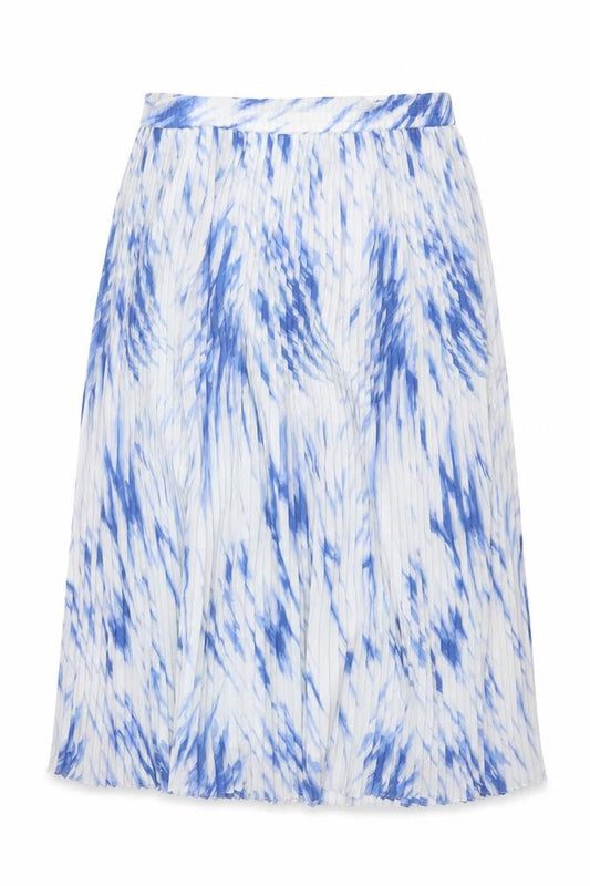 Kaleidoscope Womens Blue Geometric Polyester Pleated Skirt Size 14